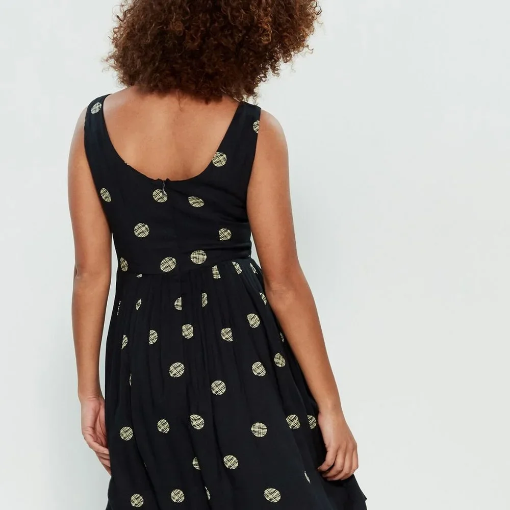 Emily and Fin Abigail dress in navy dot XS (UK 8) - Picture 2 of 2
